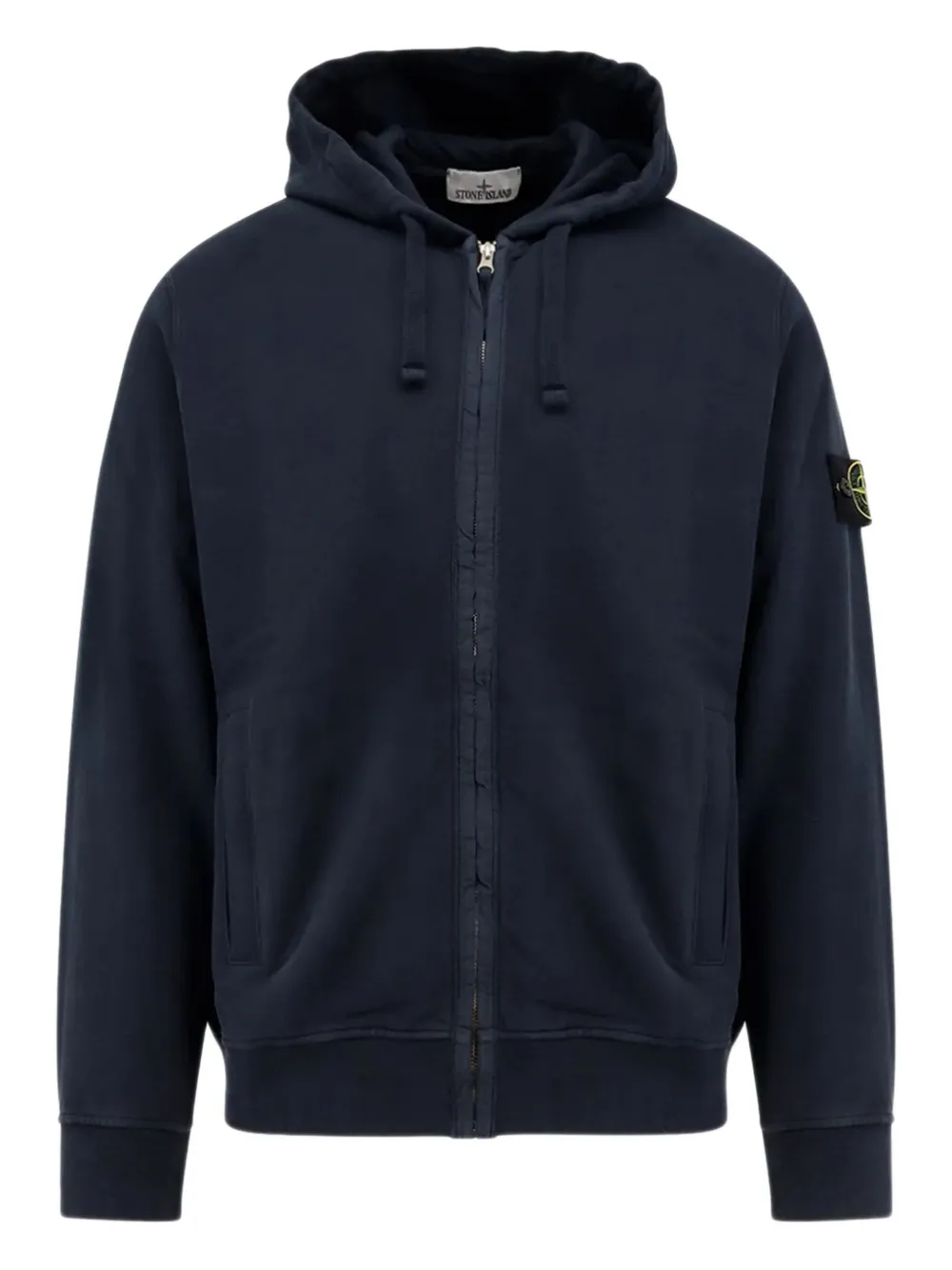 

Толстовка с капюшоном на молнии Stone Island, синий