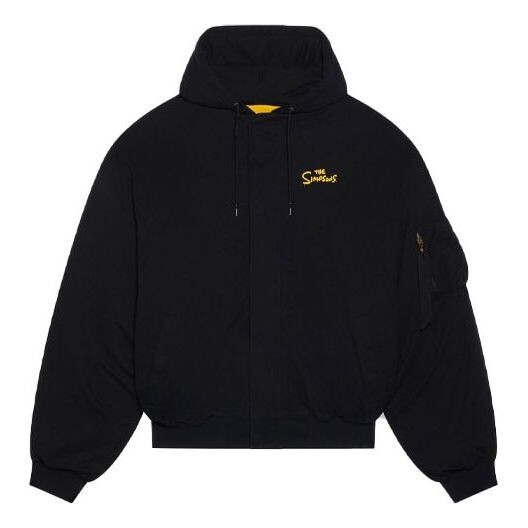 

Толстовка x the simpsons padded bomber hoodie 'black' Balenciaga, черный