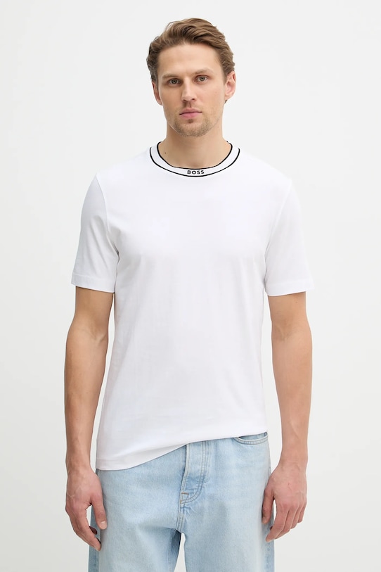 

Хлопковая футболка tee 5 BOSS Green, белый