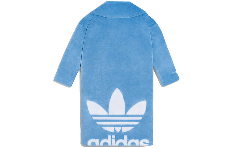 Куртка Adidas originals x Ivy Park Crossover Plush Long Large Jacket Couple Style Blue — фото 2
