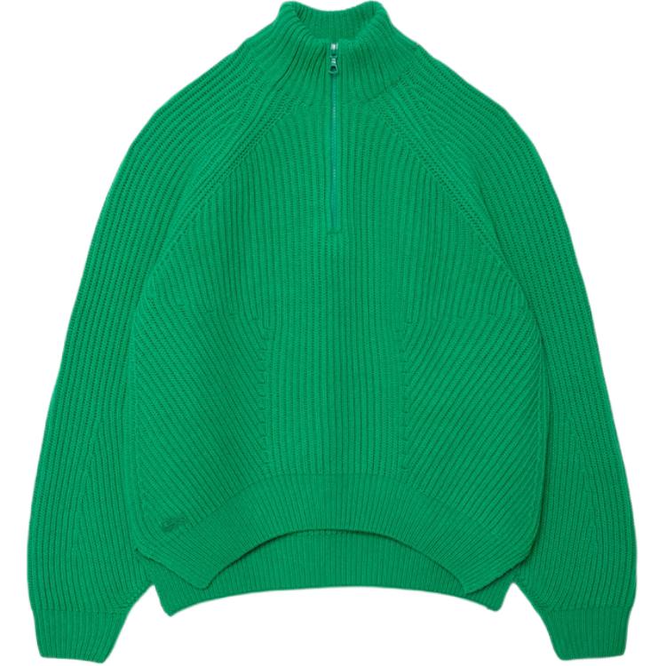 Свитер LACOSTE с рельефной резинкой, зеленый