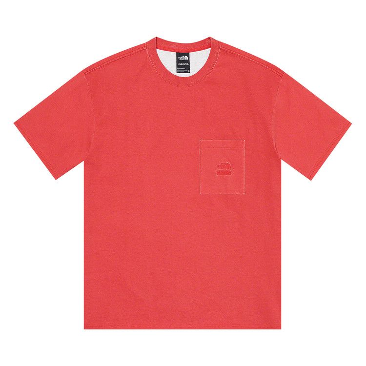 

Футболка Supreme x The North Face Pigment Printed Pocket Tee, Red