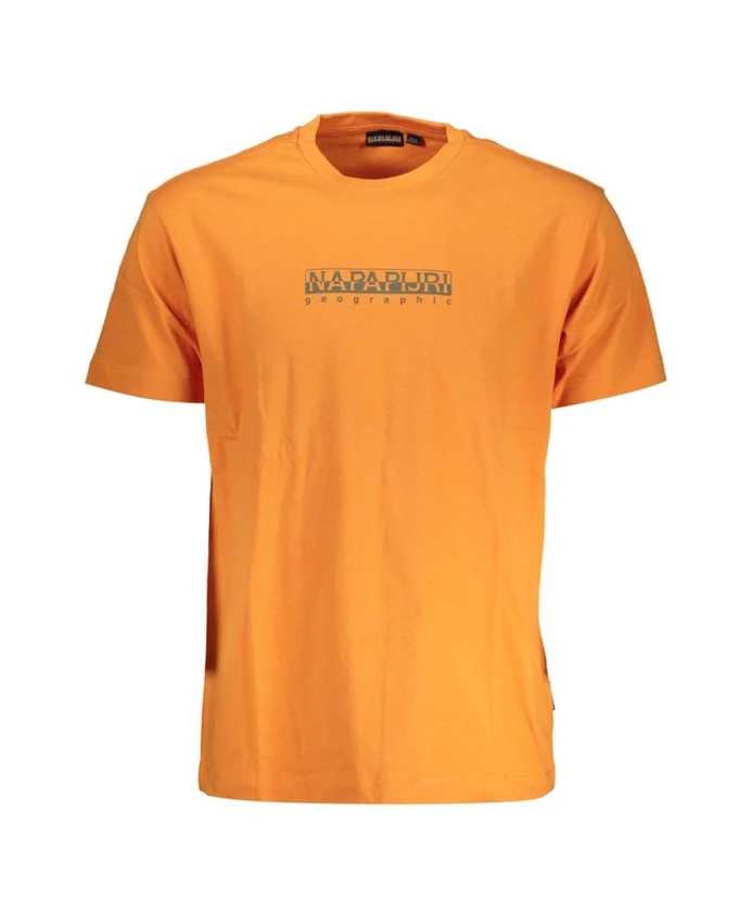 

Футболка с круглым вырезом и изображением апельсинов, стильный дизайн. Napapijri, оранжевый