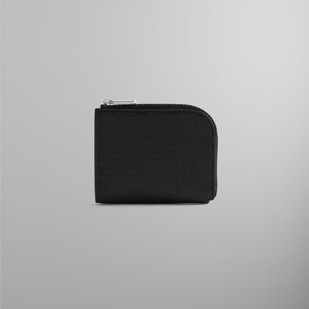

Кошелек Kith Monogram Half Zip Wallet, черный