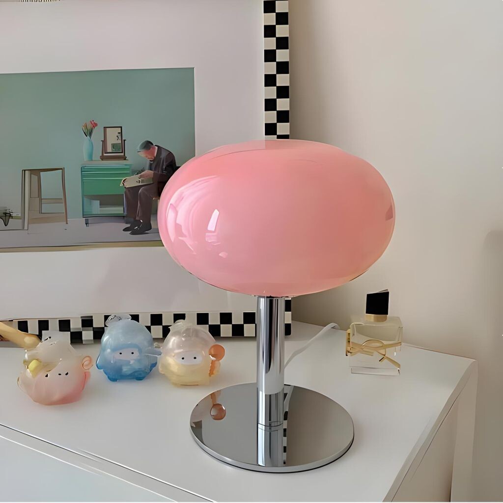

Минималистичная стеклянная настольная лампа Lollipop (розовая) — светодиодная настольная лампа, прикроватная лампа — различные режимы, разные цвета, настольная лампа в стиле ретро Magcubic, розовый