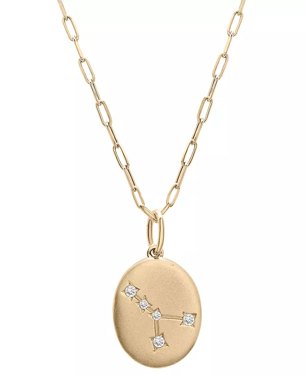 

Ожерелье с бриллиантовым кулоном в виде созвездия зодиака 18 дюймов (1/20 карата) из 10-каратного желтого золота, эксклюзивно в Macy's Wrapped, cancer