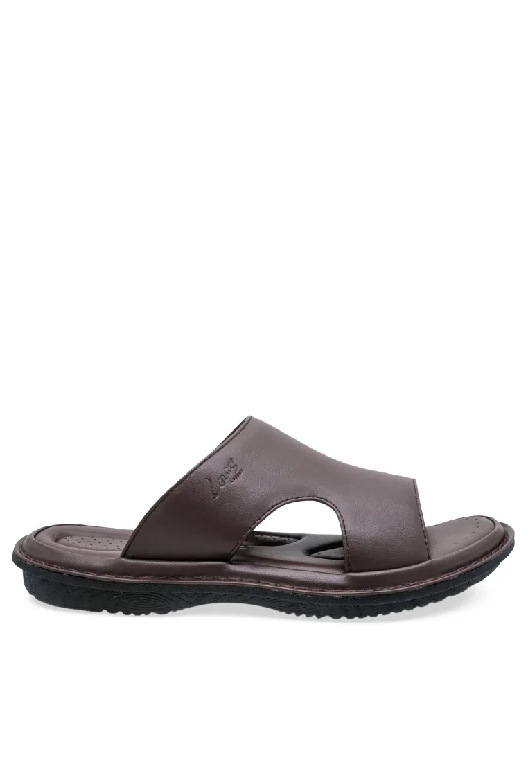 Мужские сандалии slip-on, искусственная кожа, классические повседневные, модель 260141276 Louis Cuppers, кофейный