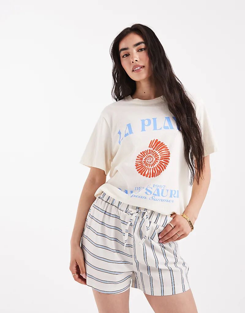 

Шорты из хлопкового поплина ASOS DESIGN с контрастными полосками
