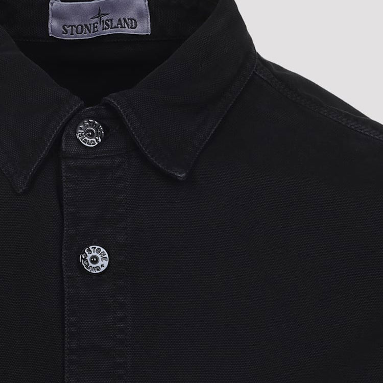 Рубашка с застегнутыми на пуговицы карманами пиджак Stone Island, черный — фото 4