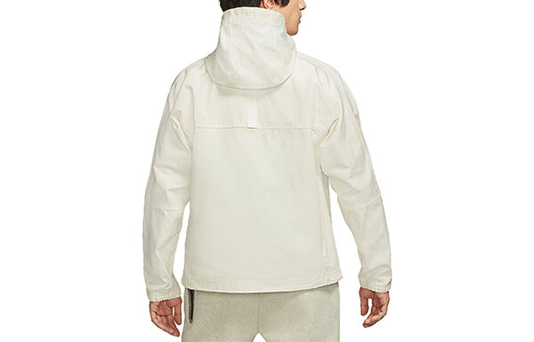 Куртка Nike Sportswear Canvas Sports Logo Casual Solid Color Hooded Jacket White, мультиколор — фото 2