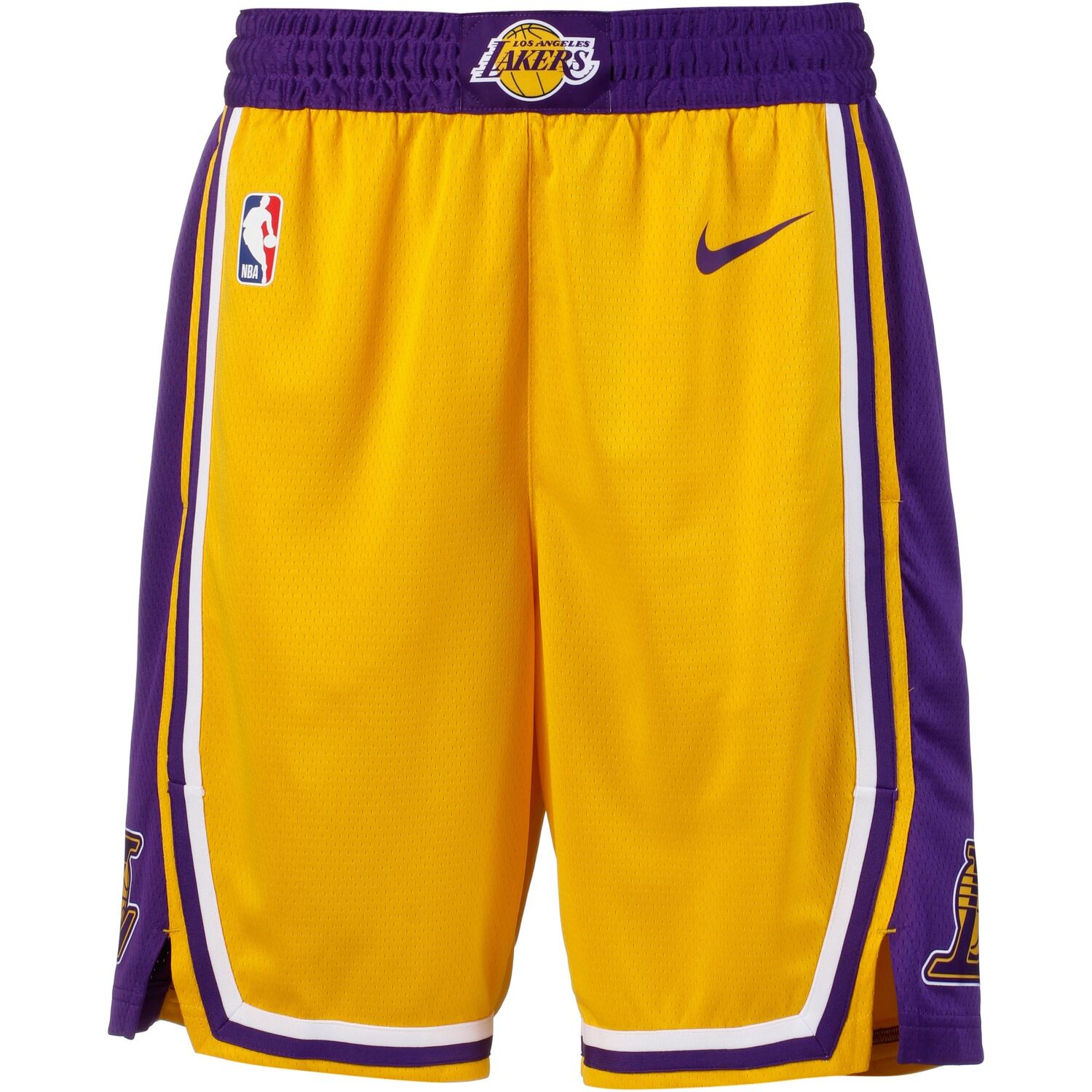 

NIKE Шорты для тренировок Boot cut 'Los Angeles Lakers' в желтом цвете