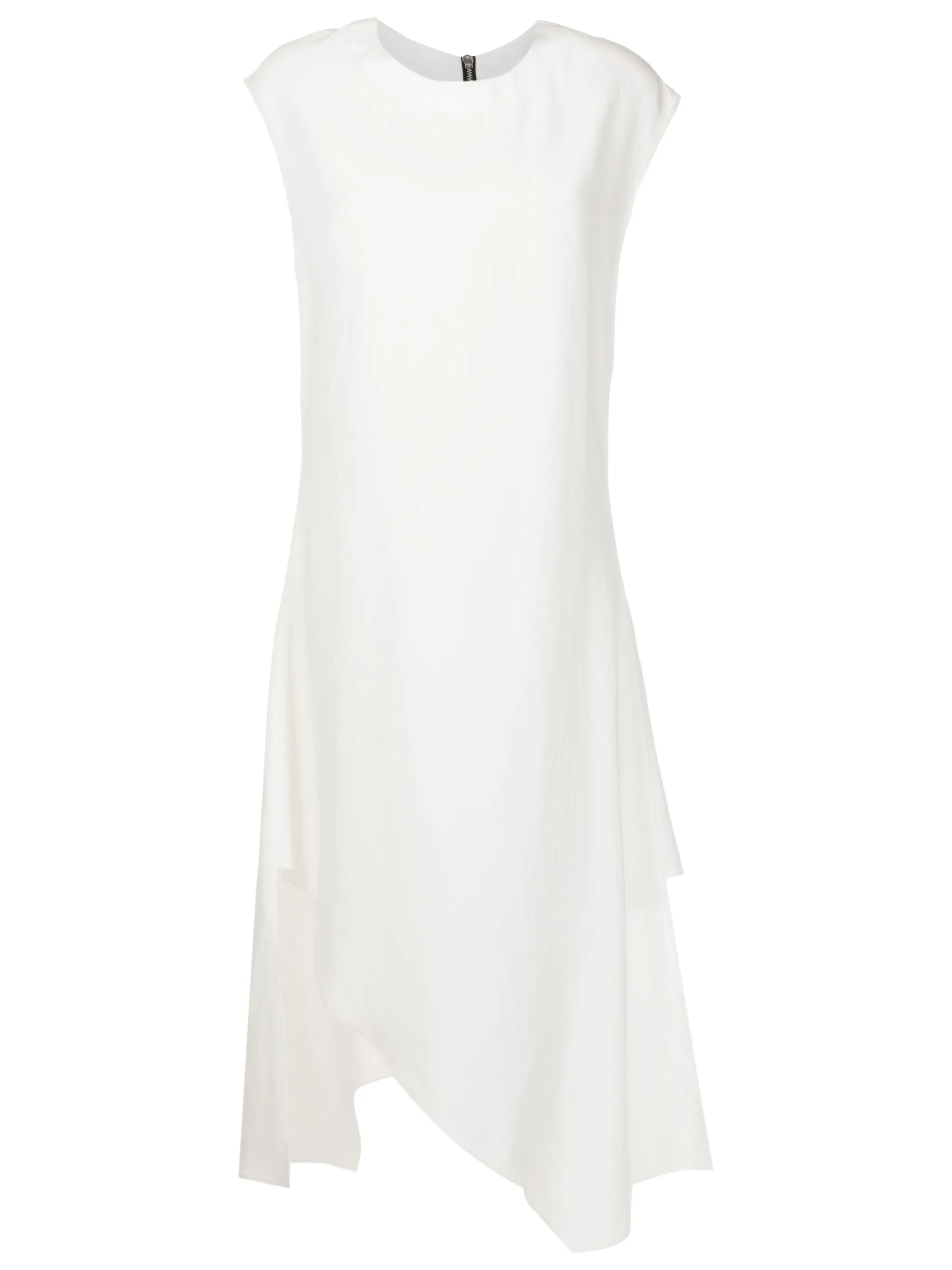

Платье миди асимметричного кроя без рукавов Uma | Raquel Blay, белый