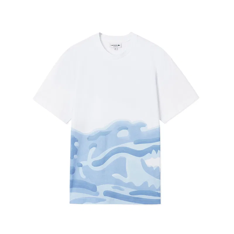 Футболка Lacoste с круглым вырезом белая