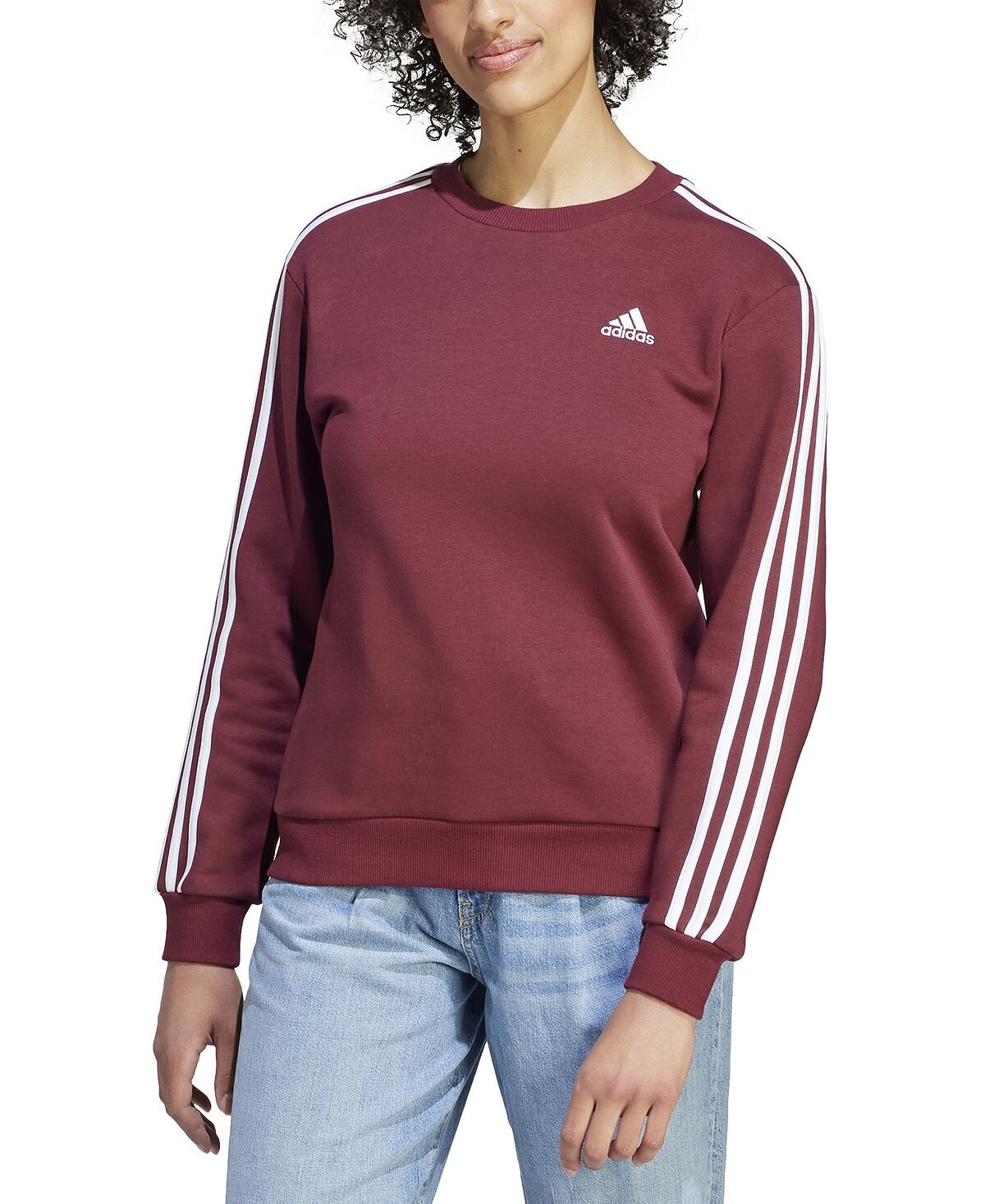 

Женский флисовый свитшот с 3 полосками и круглым вырезом Essentials adidas