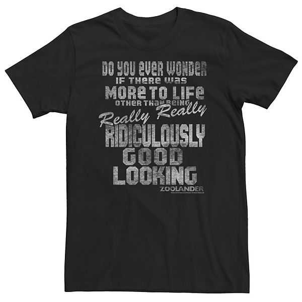 

Футболка Big & Tall Zoolander "Is there more to life" Licensed Character
