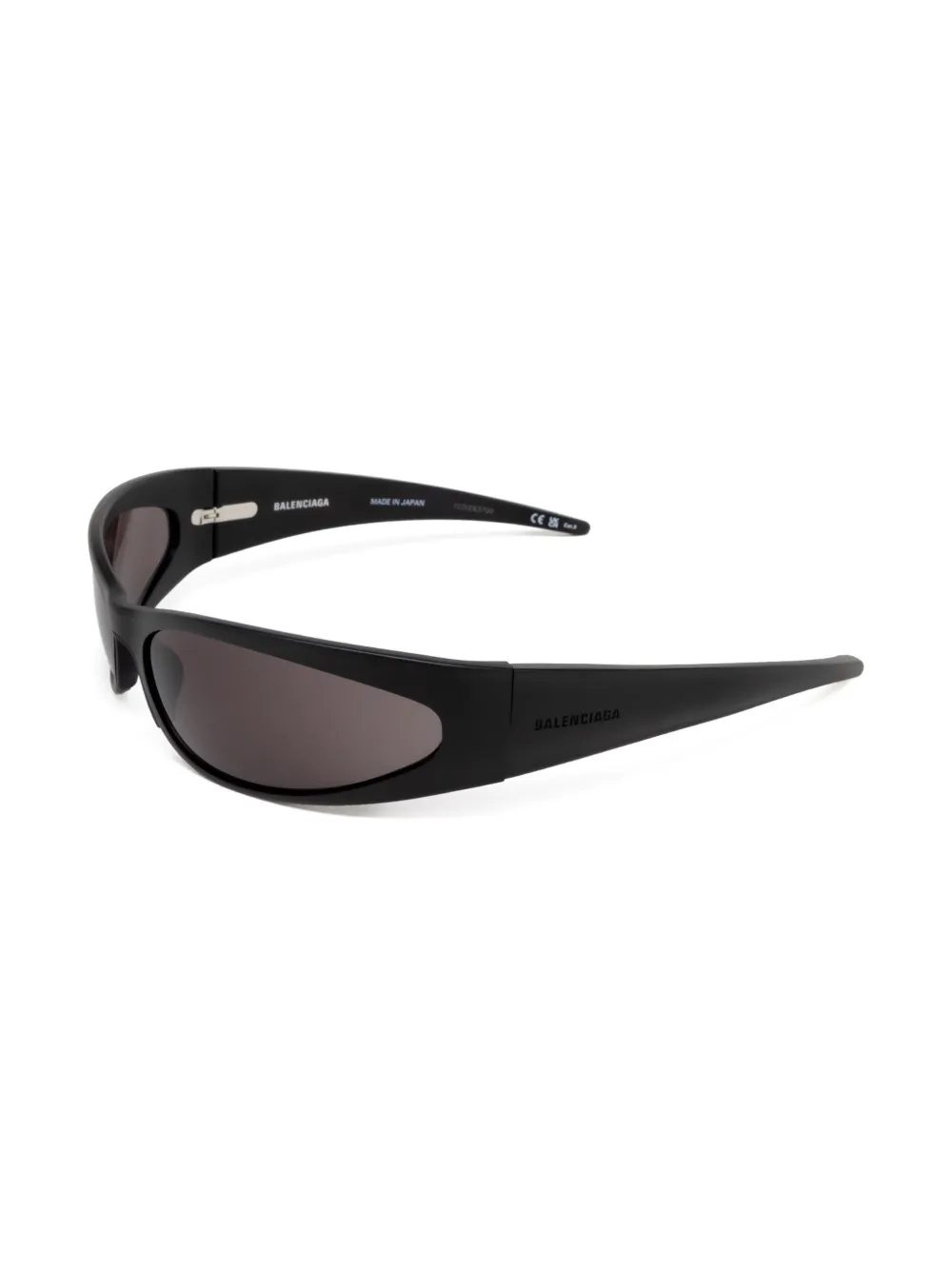 Солнцезащитные очки Reverse XP Wrap в овальной оправе Balenciaga Eyewear, черный — фото 4