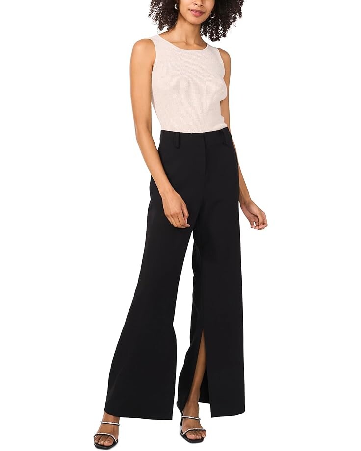 

Брюки Vince Camuto Trouser With Inseam Slit And Clean Finish Front Waist, цвет Rich Black