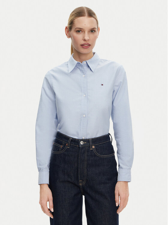 

Свободная рубашка WW0WW46111 Tommy Hilfiger, синий