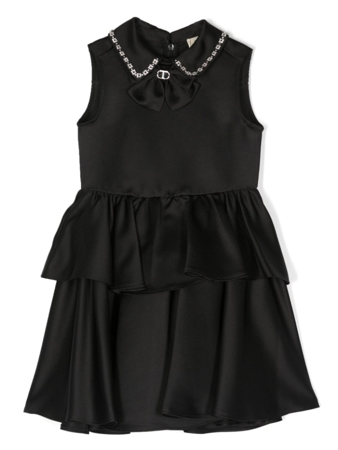 

TWINSET Kids платье без рукавов с кристаллами, черный