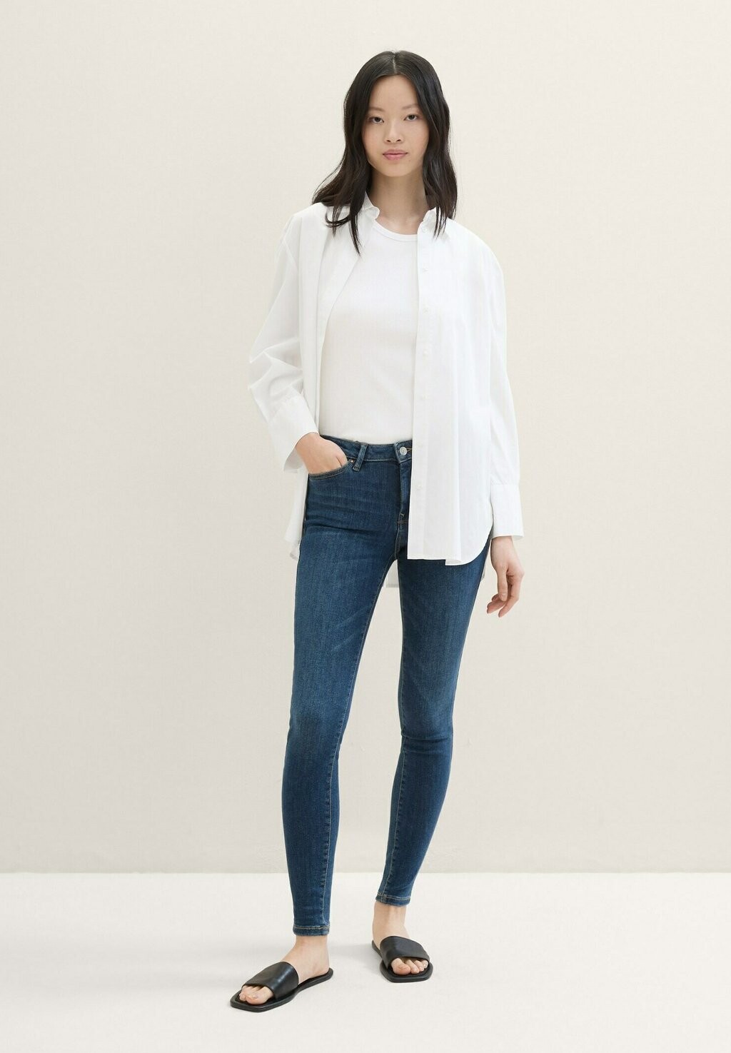 

Джинсы облегающие NELA TOM TAILOR DENIM, темно-синий