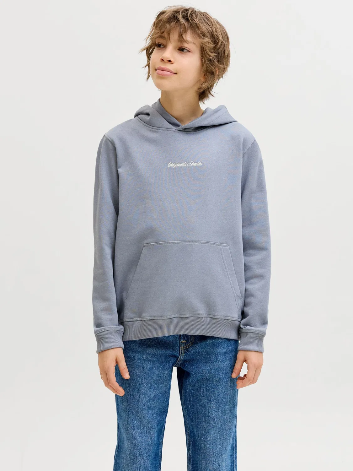 Капюшон худи из футера с начесом, JACK & JONES Junior, tradewinds — фото 2