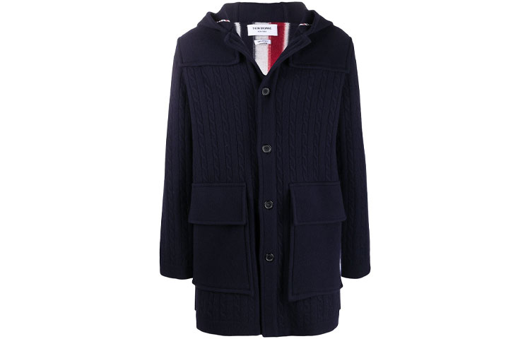

THOM BROWNE Пальто мужское синие, Синий, THOM BROWNE Пальто мужское синие