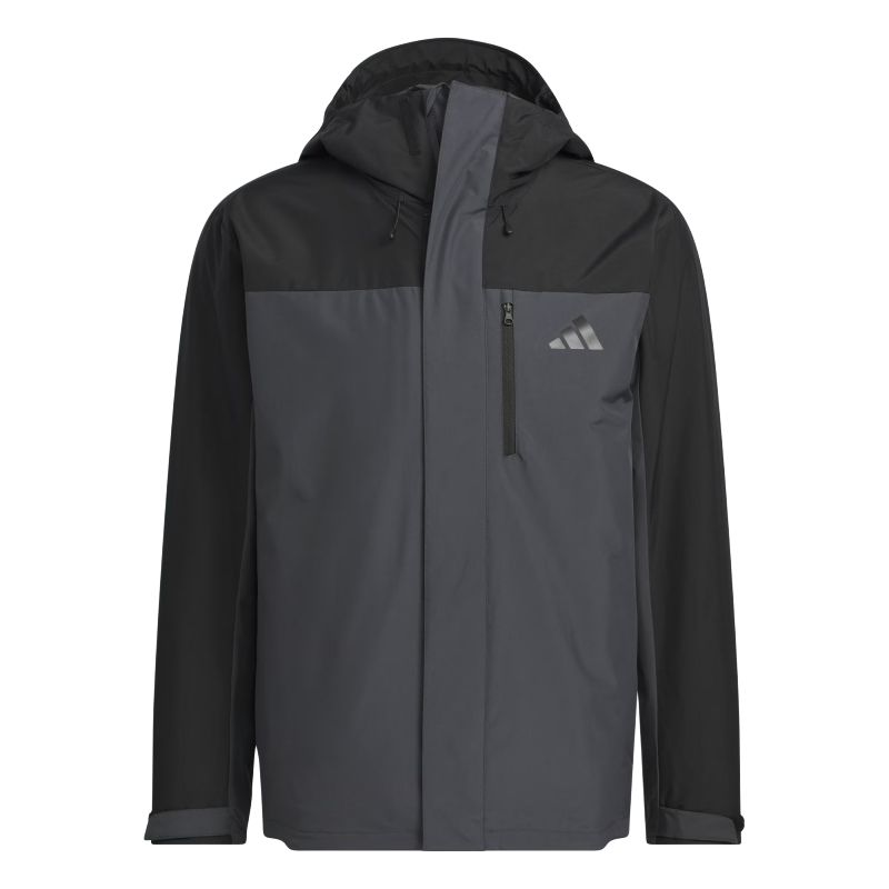

Adidas Трехслойная флисовая куртка унисекс однотонная темно-серая, Solid Dark Gray