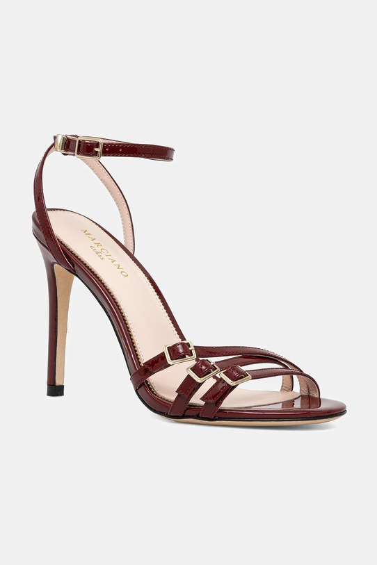 Сандалии на ремешках с пряжкой Guess, бордовый