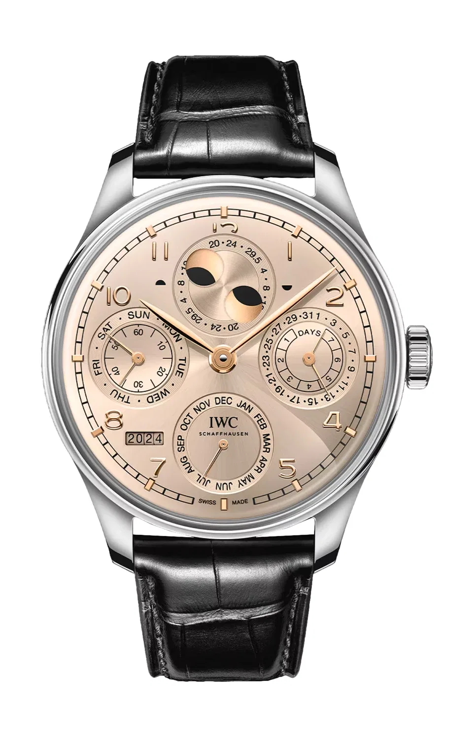 Португезер Вечный Календарь 44 - IW503704 IWC SCHAFFHAUSEN, черный