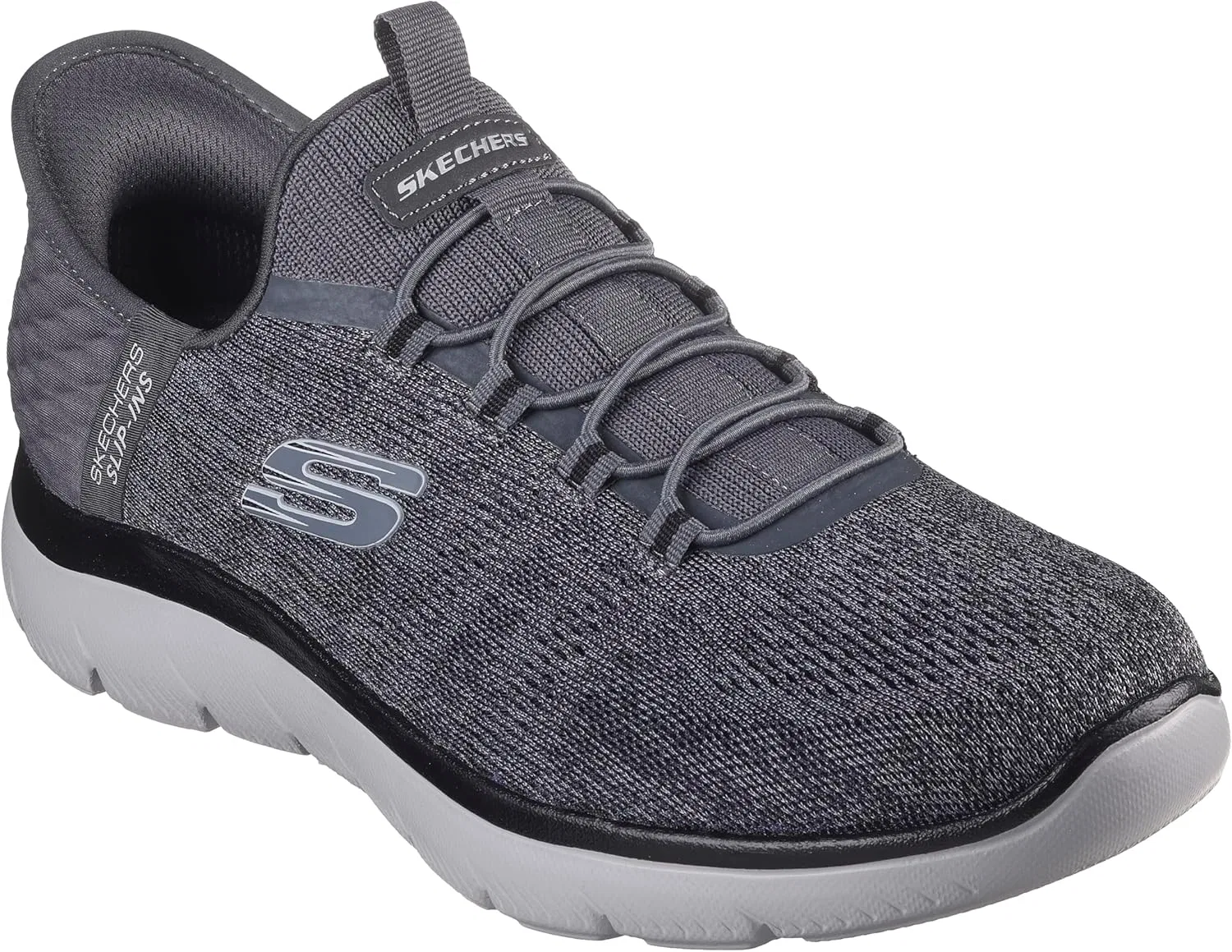 Мужские кроссовки Skechers Summits High Range, 2-Charcoal Mesh Black Trim — фото 2