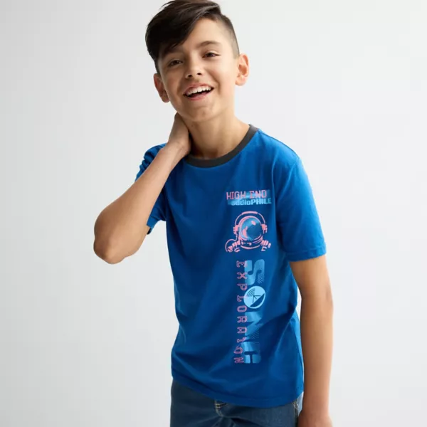 

Футболка с коротким рукавом и принтом для мальчиков 8-20 лет на каждый день Sonoma Goods For Life, цвет astro stereo navy