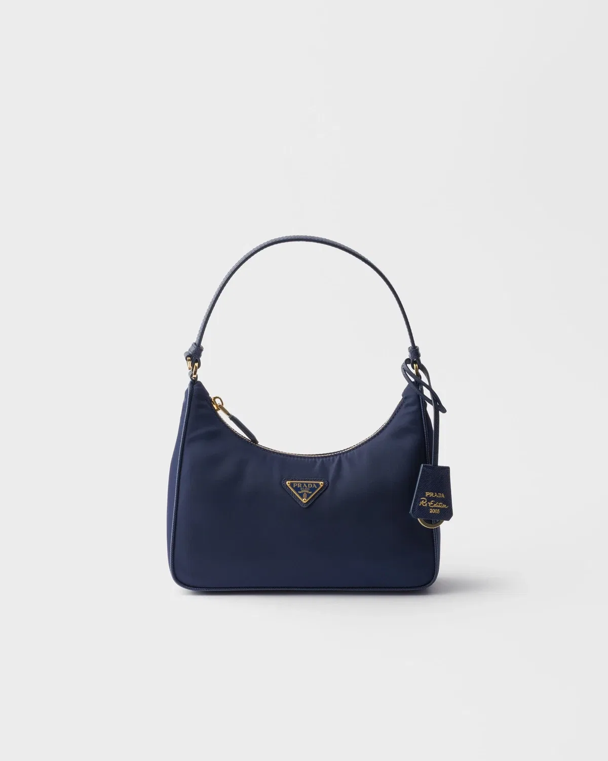 Мини-сумка Prada Re-Edition 2005 из Re-Nylon и сафьяновой кожи, синий