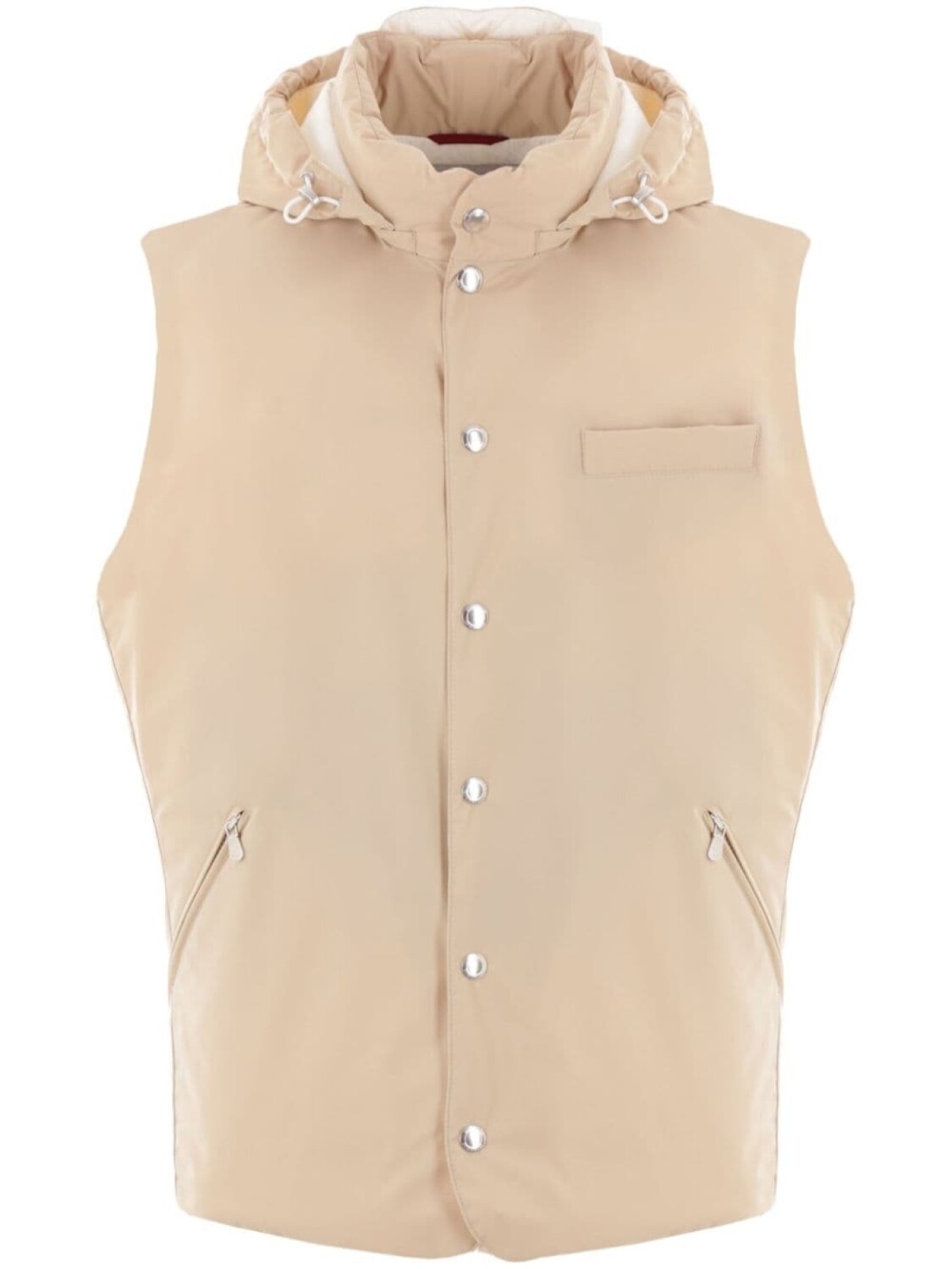 

Brunello Cucinelli жилет с капюшоном, нейтральный цвет