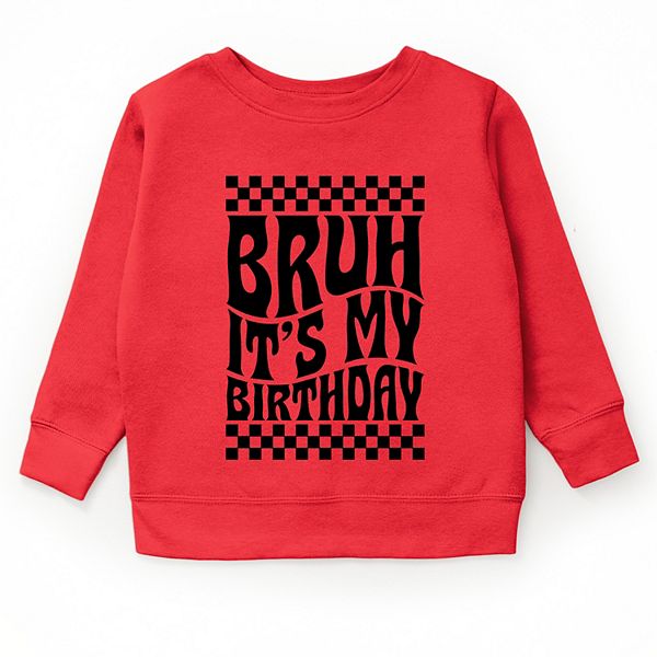 

Футболка Bruh it's my birthday в клетку The Juniper Shop, Red