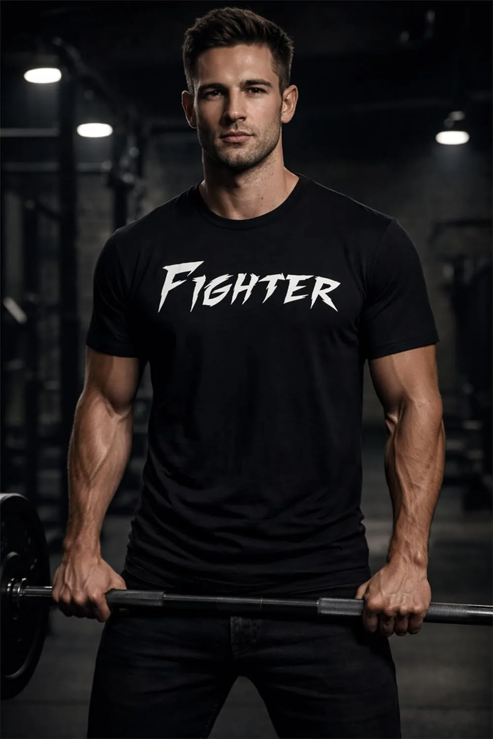 Футболка Fighter Shirt - для тренировок, дисциплины и мотивации, темная GENERIC, Cvc Royal — фото 3
