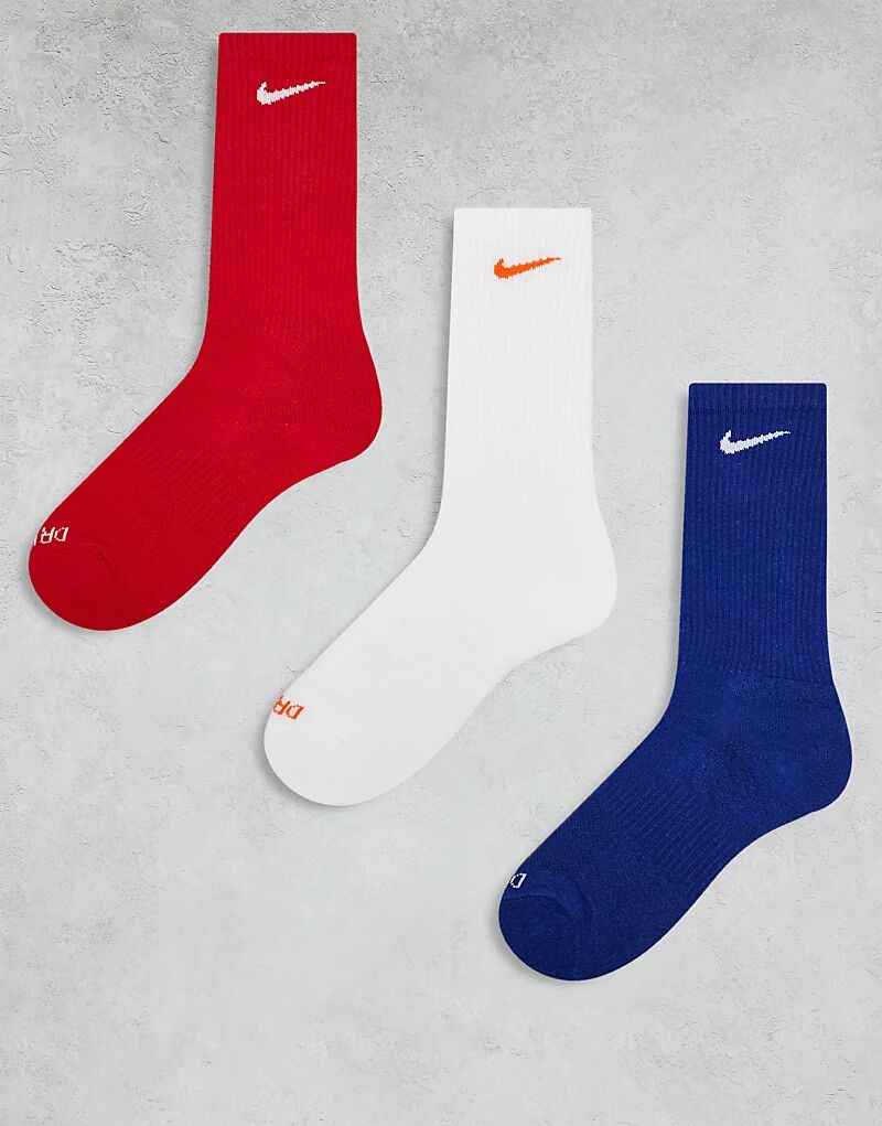 

Носки Nike Training Everyday Cushioned, 3 Пары, разноцветные