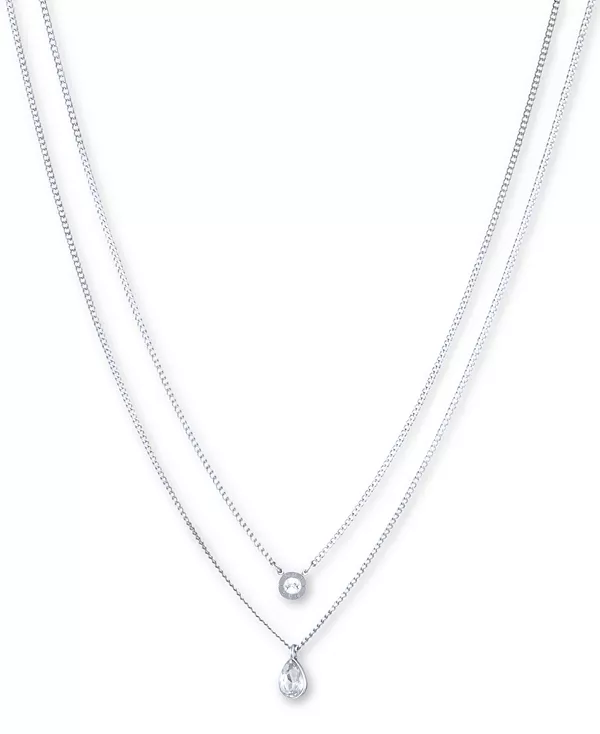 

Ожерелье с двумя рядами подвесок, длина 16 дюймов + удлинитель 3 дюйма Dkny, silver