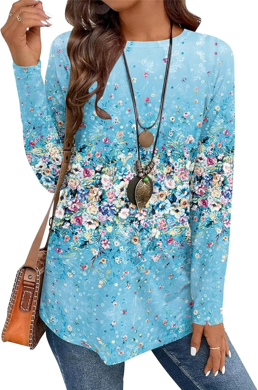 

Женская модная повседневная блузка-туника с длинным рукавом