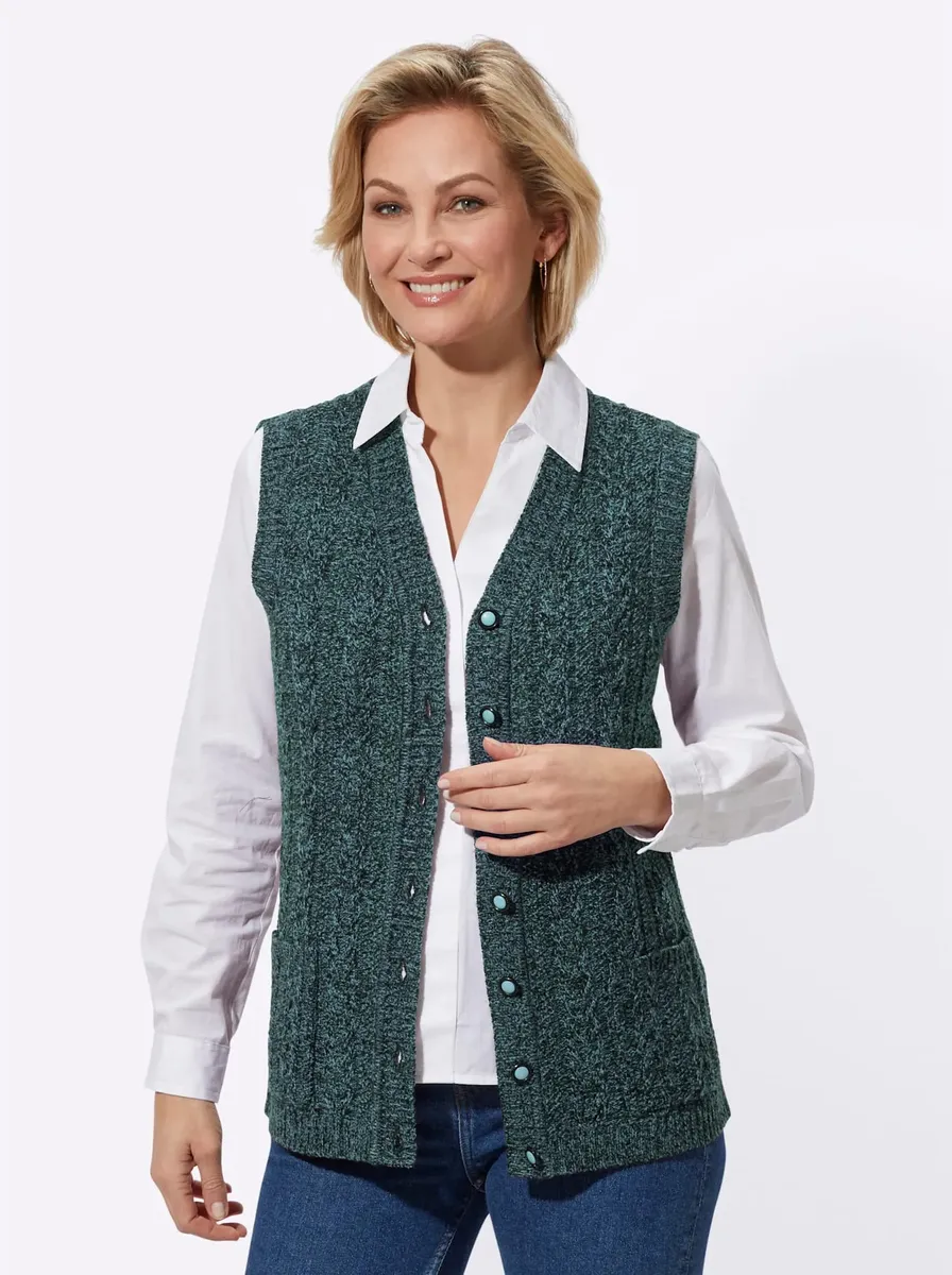 

Трикотажный жилет Classic Basics, цвет Ozean-Meliert