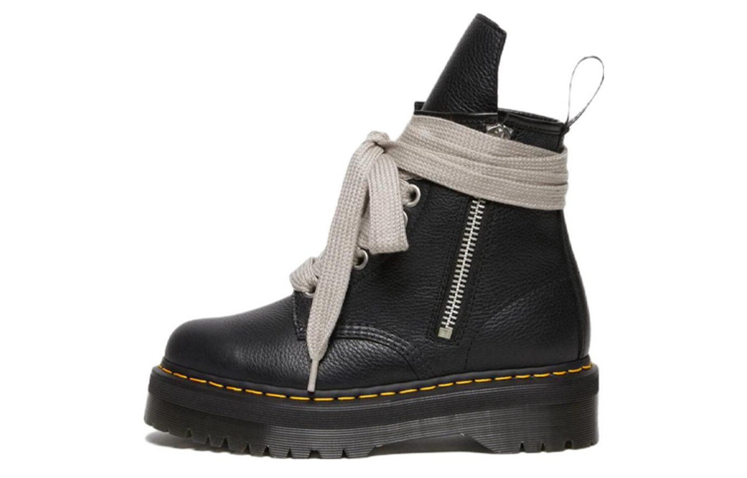 Кожаные ботинки на платформе RICK OWENS x Dr.Martens 1460, Black