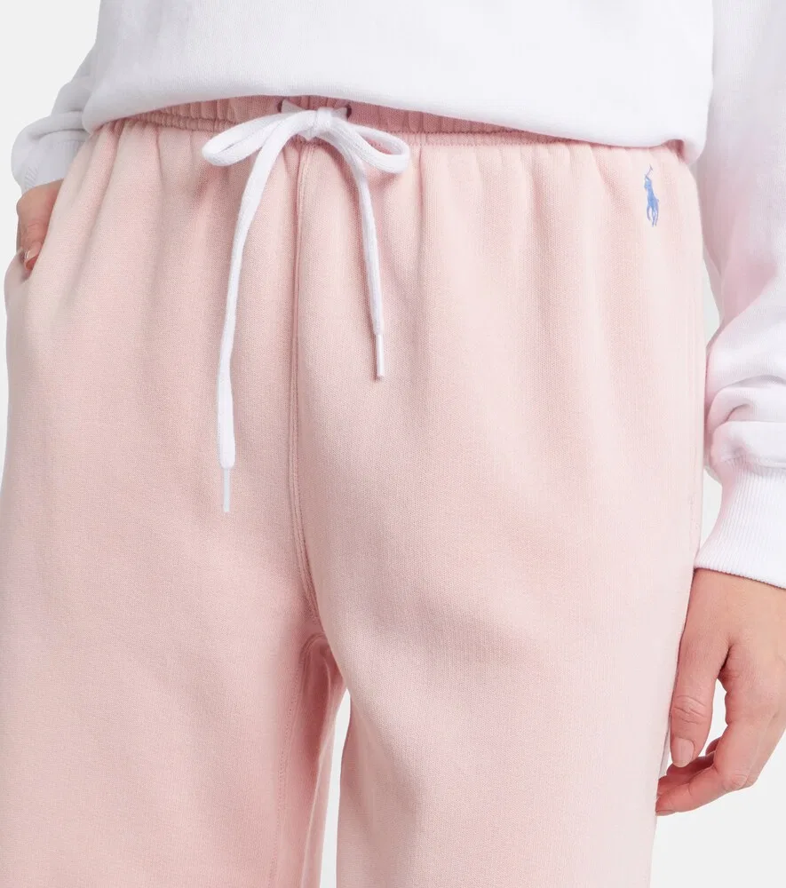 Спортивные штаны из хлопкового флиса Polo Ralph Lauren, розовый — фото 4