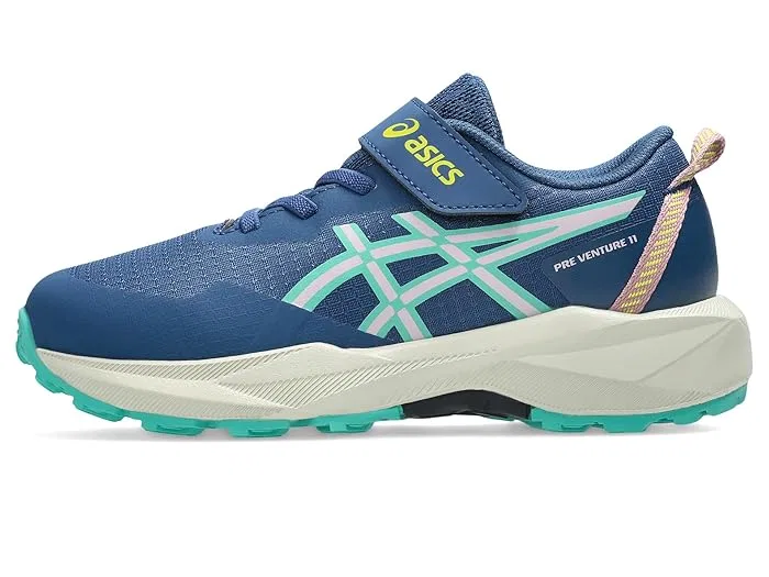 Кроссовки с шнуровкой Pre Venture 11 ASICS Kids, Twilight Blue/Aurora Green — фото 4