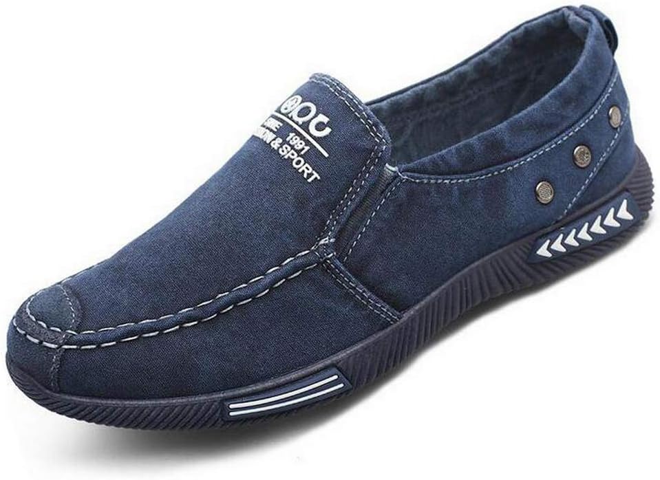 

Мужские низкие кеды из канвы, слипоны, повседневные лоферы Shoppi, синий