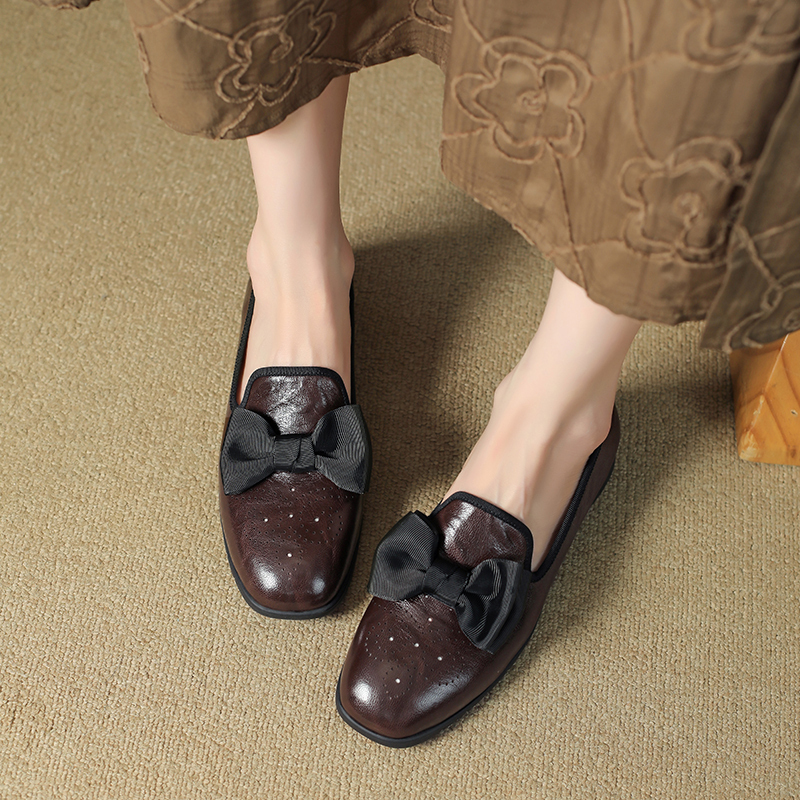 AIQINISHA Лоферы женские темно-коричневые/красные, цвет Dark Brown — фото 2