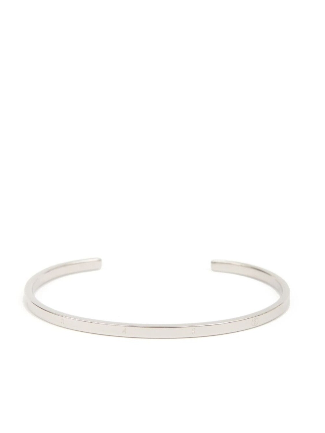 

Браслет-кафф с гравировкой Numeric MM6 Maison Margiela, серебряный