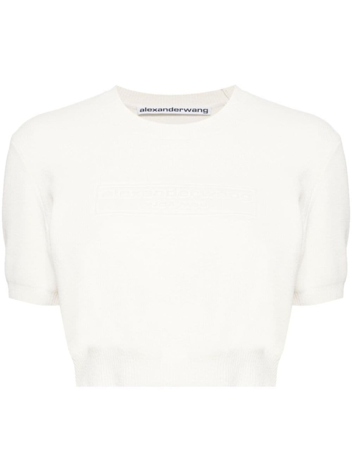 

Alexander Wang укороченный топ с тиснением логотипа, белый