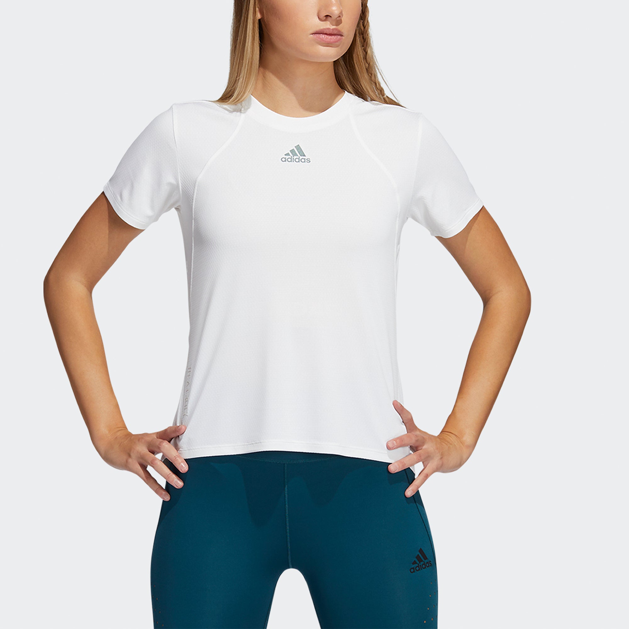 Футболка (WMNS) adidas Heatrdy Focus T Intense Training Sports Short Sleeve T-shirt White — фото 3