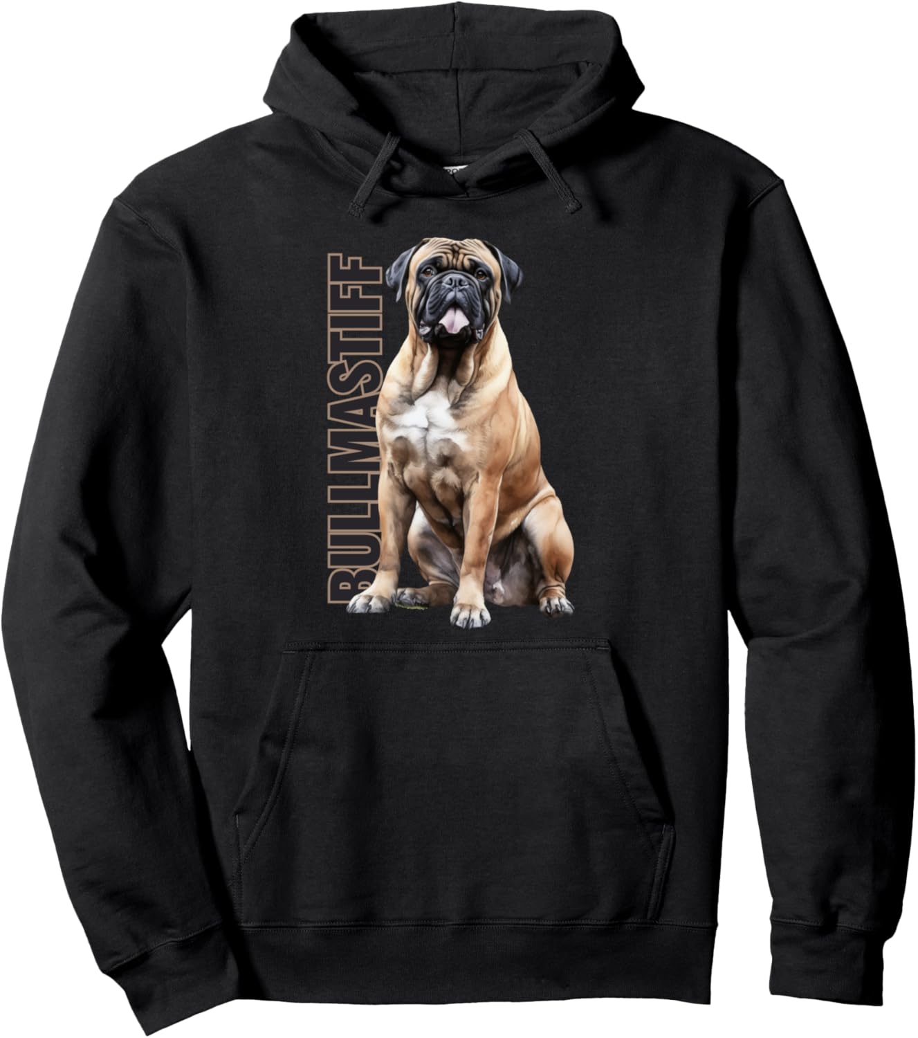 

Худи с рисунком бульмастифа в акварельном стиле Utopia Sport Bullmastiff Shop, черный