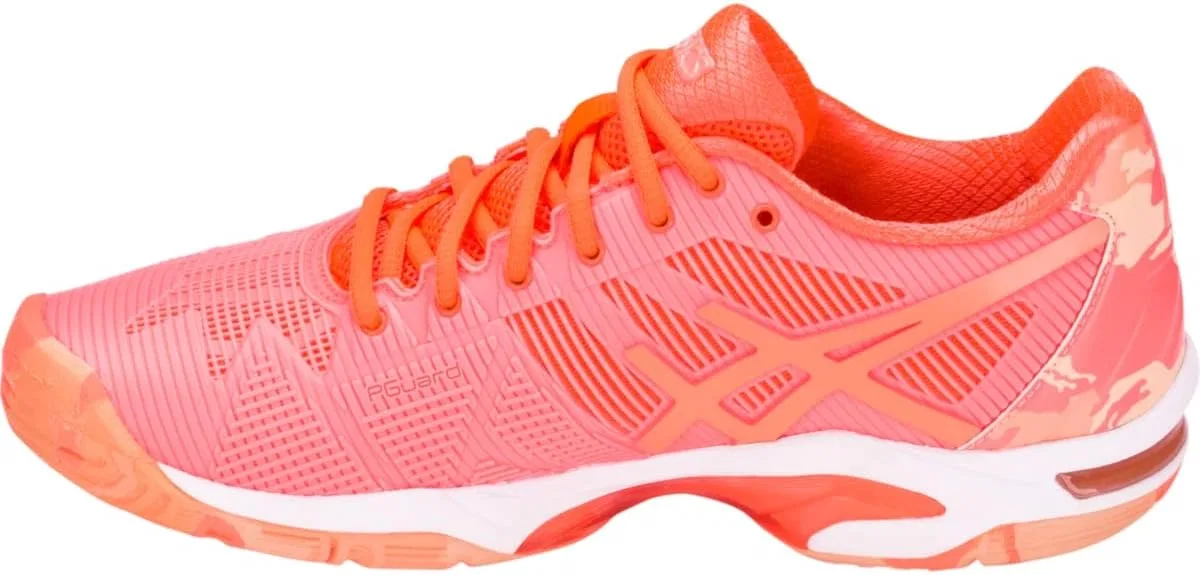 Кроссовки для тенниса ASICS, цвет Flash Coral/Canteloupe/Apricot Ice — фото 4
