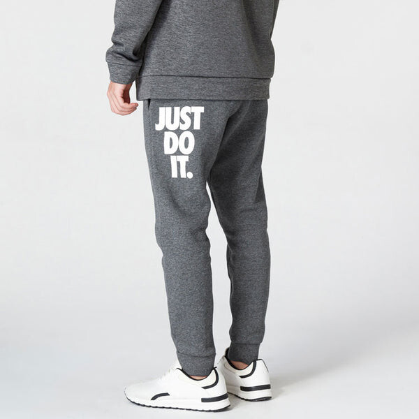 Брюки alphabet fleece lined stay warm knit sports pants gray Nike, серый — фото 4